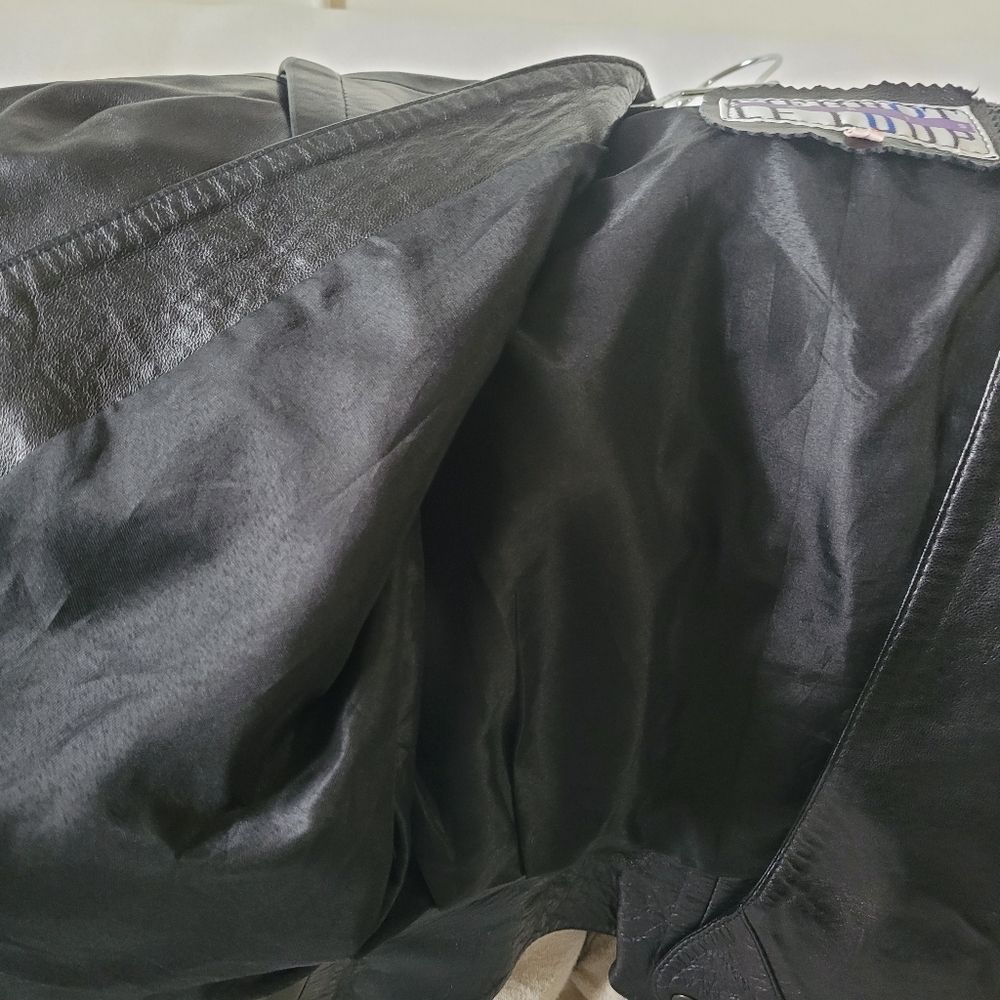 Pierrot Le Loup Paris Vintage Leather Jacket Designer Y2K Front Wrap Rouge sz M - Picture 14 of 16